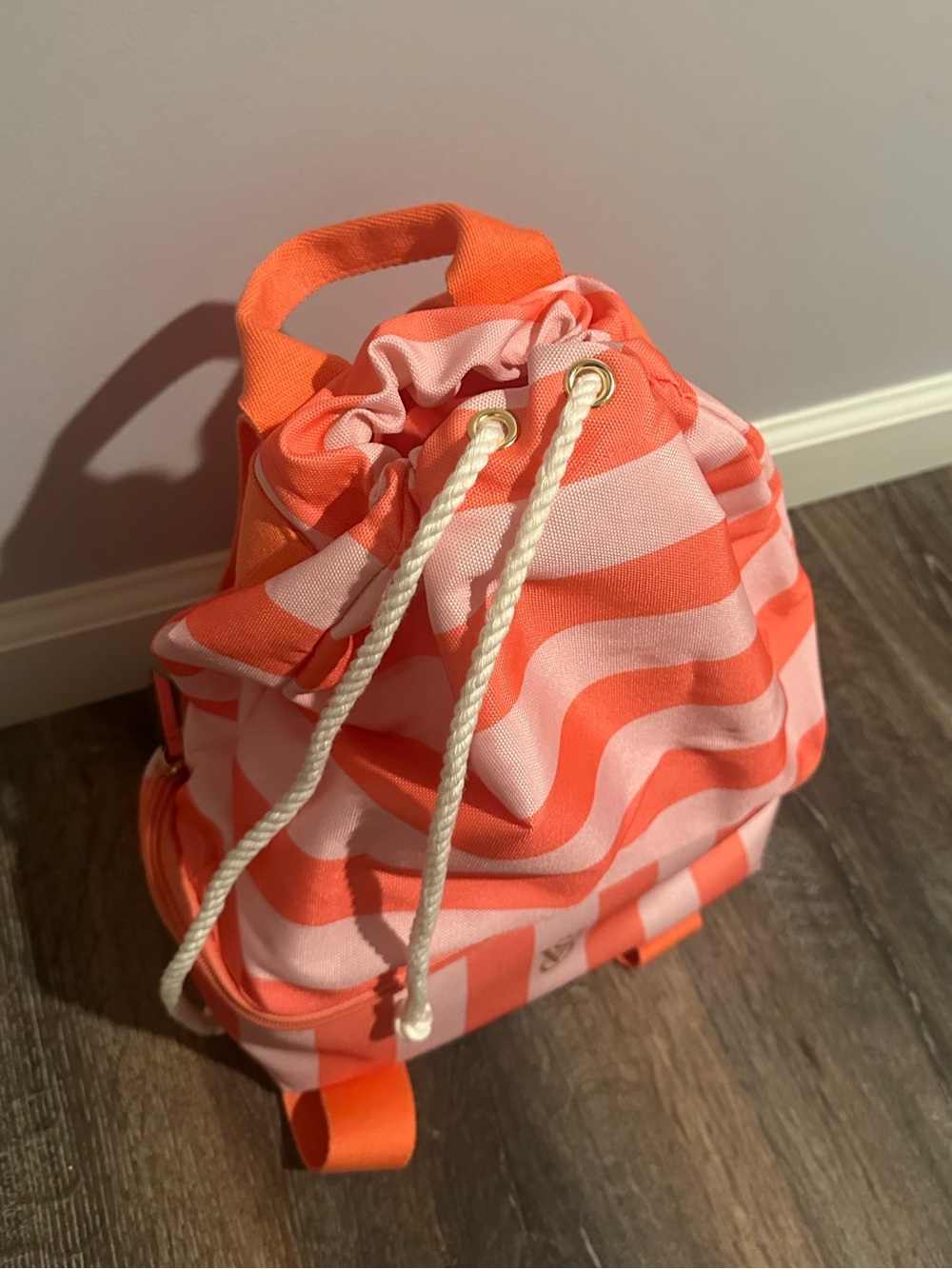Victoria’s Secret Striped Beach Bag Backpack with Cooler - Picture 2 of 5